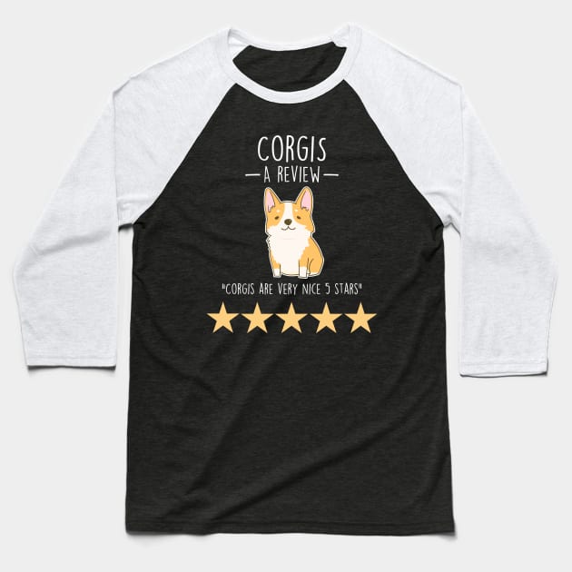 Corgi Review Baseball T-Shirt by Psitta